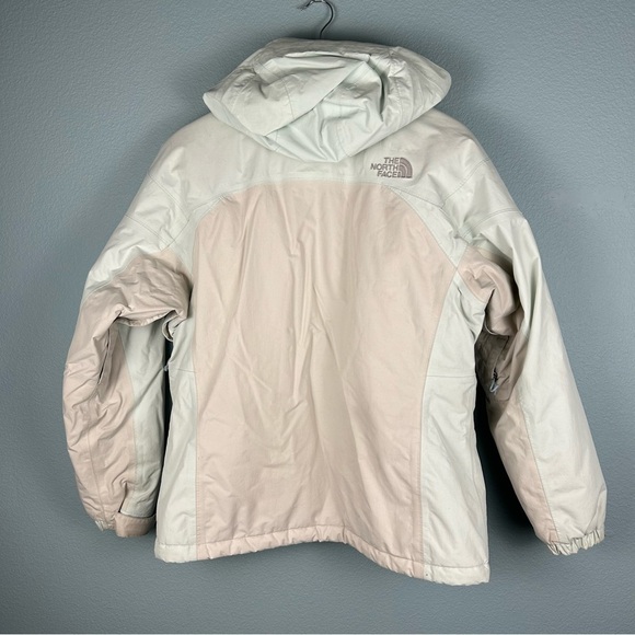 The North Face Mint Green And Tan Inlux Fur Lined Insulated Hyvent Jacket Size L - Picture 2 of 12